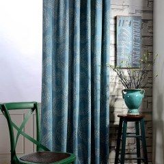 Fireworks Teal Blue Curtain 8