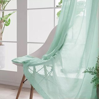 Smarties Soft Mint Green Duck Egg Sheer Curtain