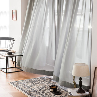 Soft Breeze Grey Chiffon Sheer Curtain 4