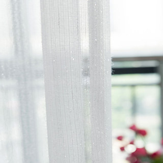 Twinkling Stars Glitter White Sheer Curtain 4