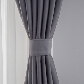 Superthick Light Grey 100% Blackout Curtain 15