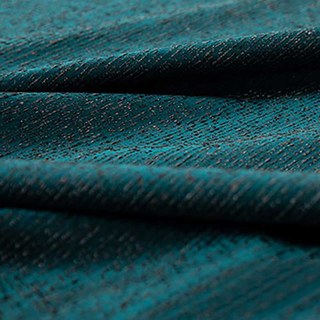 Metallic Fantasy Subtle Textured Striped Sparkling Shimmering Teal Curtain 6