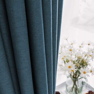 Pine Valley Denim Blue Blackout Curtain 1