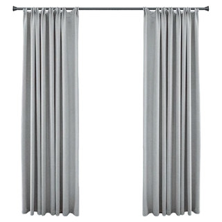 Linen Touch Light Grey Curtain 3