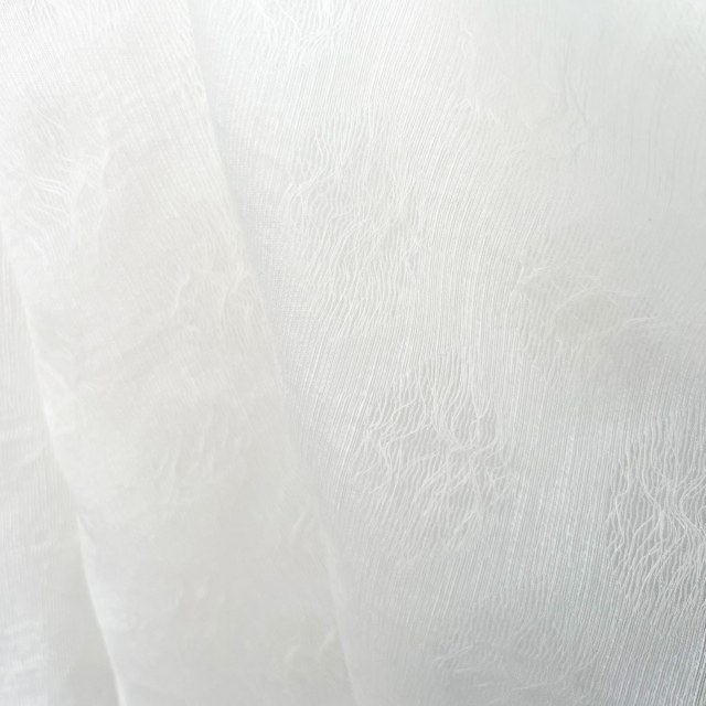 Ethereal Leaf Luxury Jacquard Ivory White Geometric Dotted Voile Curtains 1