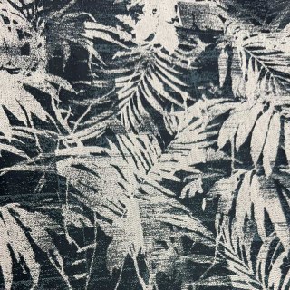 Midnight Palms Dark Ink Blue Tropical Floral Curtains 3