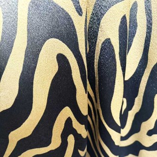 Savannah Jacquard Navy Blue Zebra Print Curtain