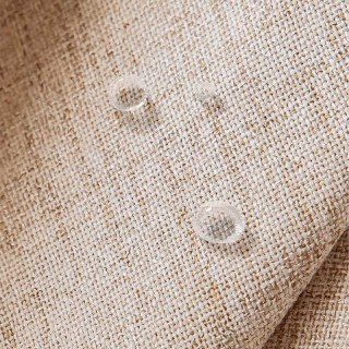 Endless Summer Waterproof Cream Oatmeal Linen Style Outdoor Voile Curtain 5