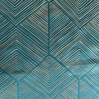 Hexagon Haven Geometric Teal Curtains 4