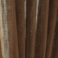 A Touch of Sunshine Brown Chestnut Heavy Net Curtain