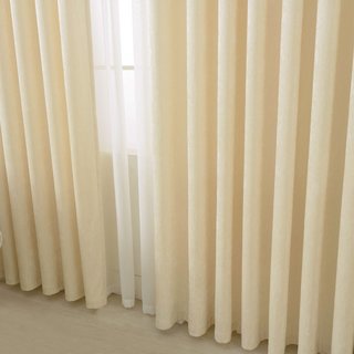 Luxury Cream Off White Chenille Curtain 3