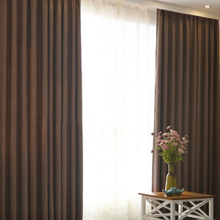 Subtle Spring Chocolate Colour Curtain 1