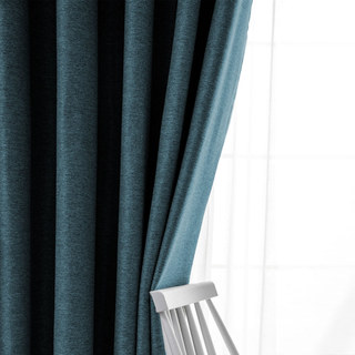 Pine Valley Denim Blue Blackout Curtain 3