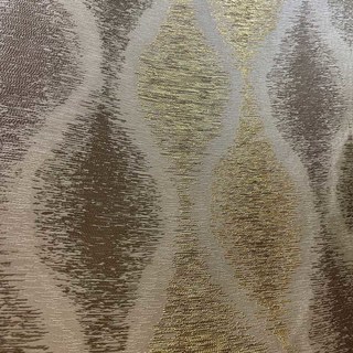 Gold Ripples Luxury Jacquard Geometric Blackout Curtains 6