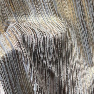 Sunbeam Glistening Subtle Textured Striped Gold & Grey Curtain 2