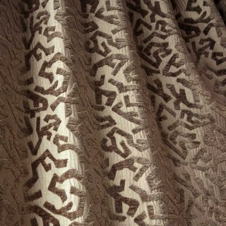 Winter's Embrace Mocha Brown Geometric Cashmere Wool Curtain 4