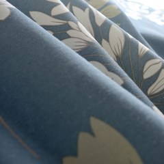 Rideau floral bleu de poudre de bière 3