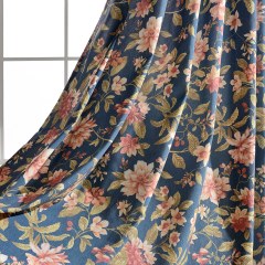 Rideau bleu de pivoine élégant 1