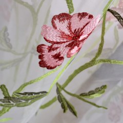 Fragrance Green Branche brodée Sheer Voile Rideau 3