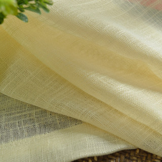 Une touche de soleil Semi Sheer Lemon jaune Rideau de filet lourd