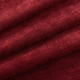 Rouge de luxe Bourgogne Couleur Chenille Rideau