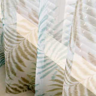 Feuilles de palmiers Rideaux de la Voile bleue 2