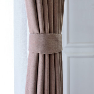 Blackout Zigzag Twill Mocha Rideau de couleur 5