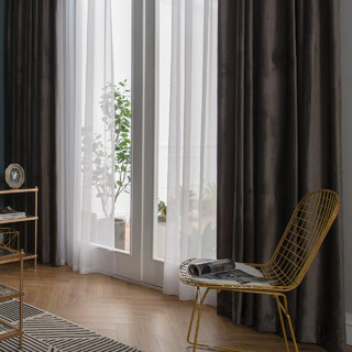 Rideau de velours gris Taupe Lustreux 2