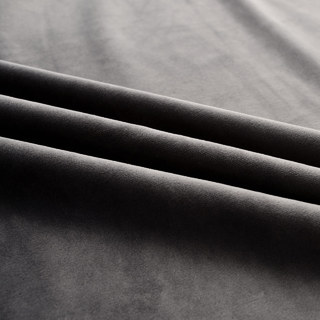 Rideau de velours gris Taupe Lustreux