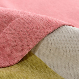 Chenille rose jaune soleil Rideaux rayés gras 7