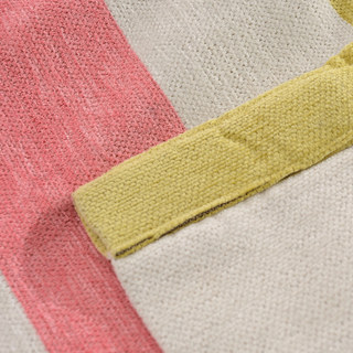 Chenille rose jaune soleil Rideaux rayés gras 8