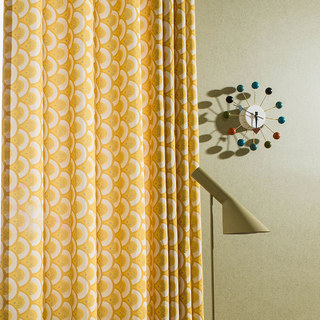 Hello Sunshine Modern Art Deco Yellow Floral Rideau
