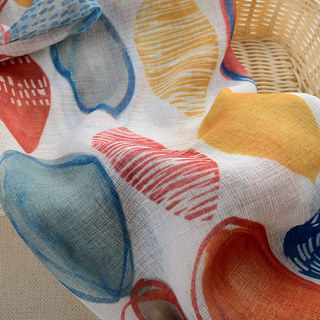 Infinity Rouge moderne géométrique Voile Rideau 5