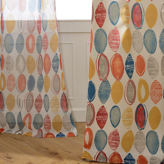 Infinity Rouge moderne géométrique Voile Rideau 4