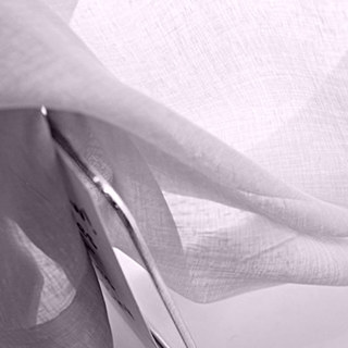 Luxe Gris clair Sheer Voile Rideau 4