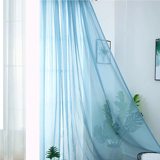 Smarties Baby Blue Soft Sheer Voile Rideau 2