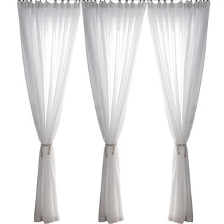 Smarties Brillant blanc doux clair rideau voile 3