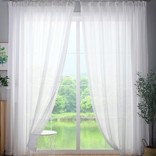 Smarties Brillant blanc doux clair rideau voile 2