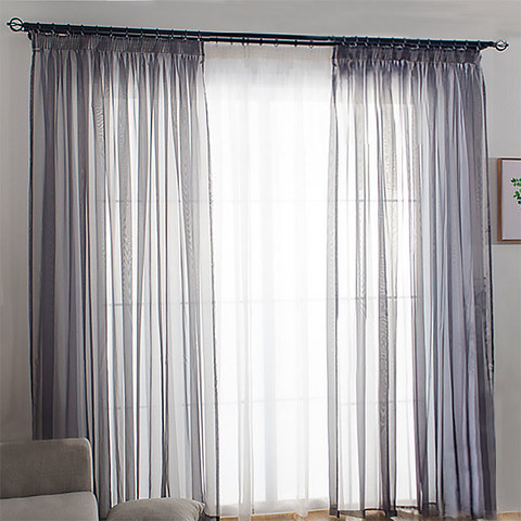 Garnitures Grise Douce Douce Voile Rideau 1