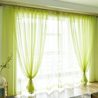 Smarties Lime Green Soft Sheer Voile Rideau 3