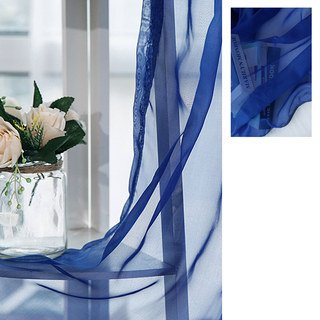Smarties Navy Blue Soft Sheer Voile Rideau 3