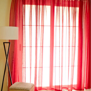 Smarties Rideau rouge doux et voile 2