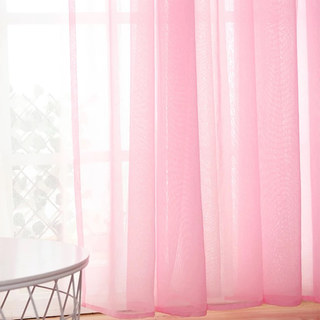 Smarties Rose rose doux Sheer Voile Rideau 2