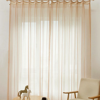 Smarties Sand Beige Soft Sheer Voile Rideau 2