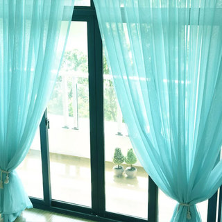 Smarties Turquoise vert doux clair rideau voile 5