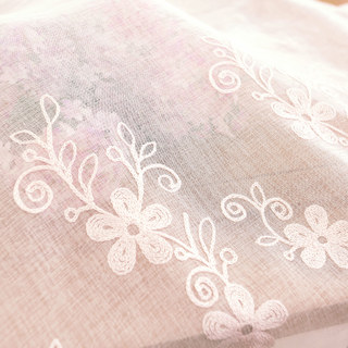 Touch of Grace Brodé Blush fleur rose rideau voile 3