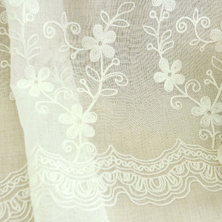 Touch of Grace Brodé blanc fleur voile rideau 5