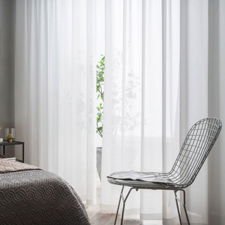 Soft Breeze Coconut White Sheer Voile Rideau - L'essence du design de la nature 2