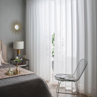 Soft Breeze Coconut White Sheer Voile Rideau - L'essence du design de la nature 4
