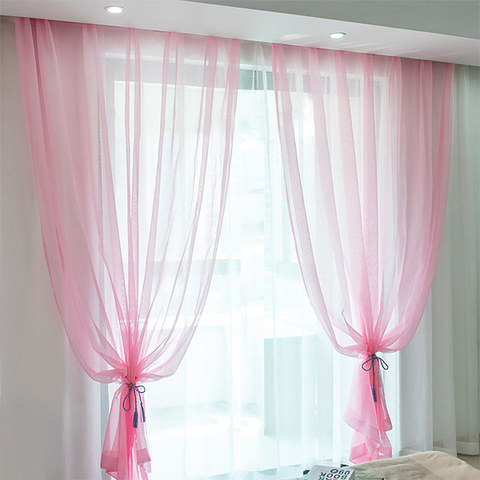 Luxe Rose Voile Transparent Rideau 1